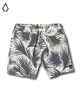 VOLCOM YOUTH MAS PALMS TRUNK BOARDSHORT - BLACK WHITE