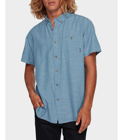 BILLABONG MENS ALL DAY S/S DRESS SHIRT - POWDER BLUE