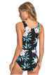 ROXY LADIES TROPICAL DAY ONE PIECE SWIMSUIT - ANTHRACITE TROPICAL