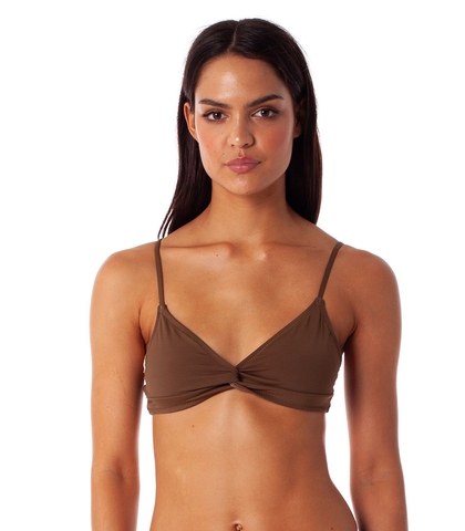 RHYTHM LADIES ISLANDER TWIST TRILETTE BIKINI TOP - CEDAR