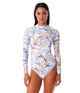 RHYTHM LADIES COPACABANA L/S ONE PIECE SWIMSUIT - WHITE