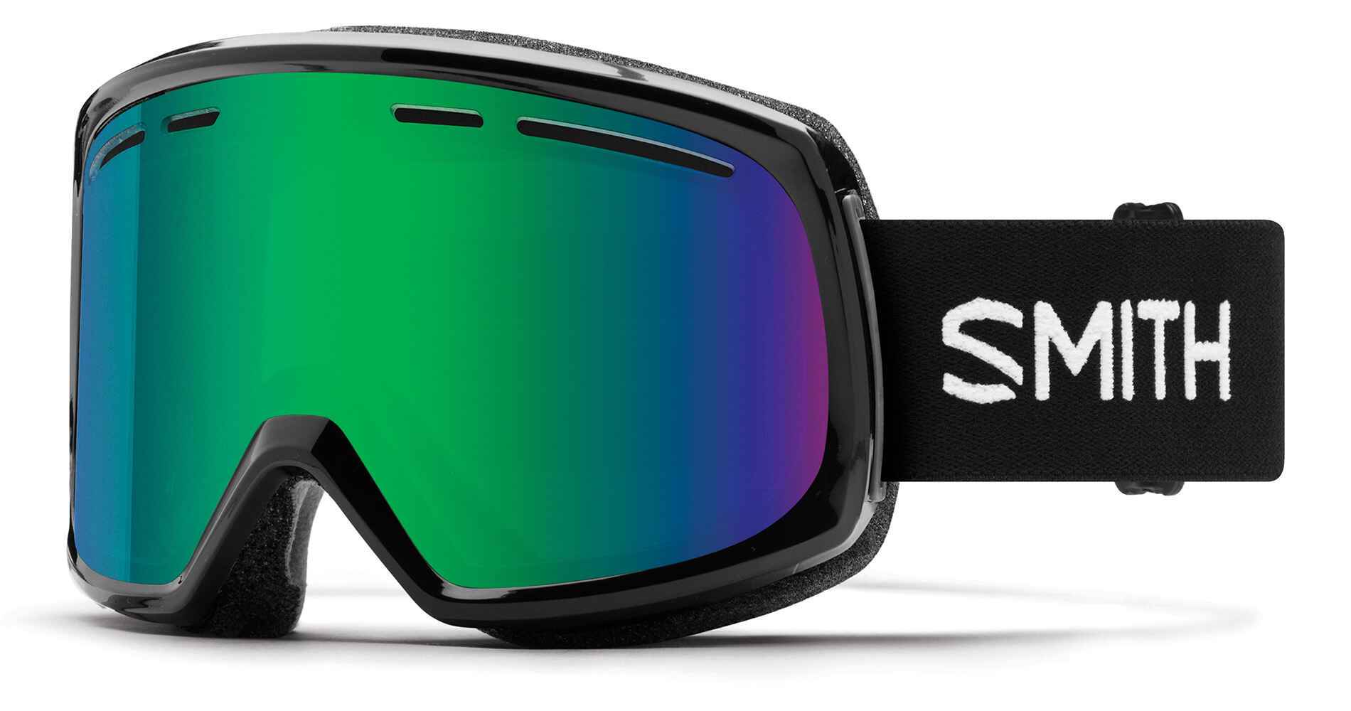 SMITH RANGE SNOW GOGGLE BLACK/ GREEN SOLX MIRROR LENS MensSnow