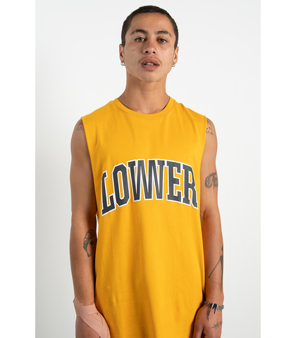 LOWER MENS CUT TANK - QUARTERBACK - GOLD