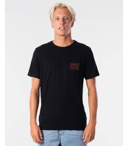 RIPCURL MENS VALLEY 50/50 TEE - BLACK