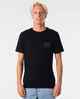 RIPCURL MENS VALLEY 50/50 TEE - BLACK