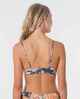 RIPCURL LADIES SUNSETTERS FLORAL TRI BIKINI TOP - DARK BLUE