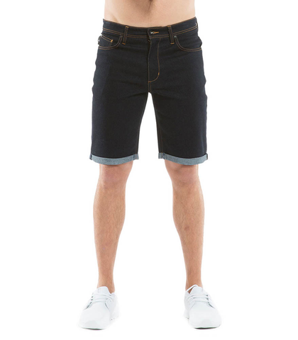 ILABB MENS CAPSIZE DENIM SHORTS - NAVY DENIM