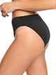 ROXY LADIES ULUWATU WAVES FULL MID WAIST BIKINI PANT - BLACK