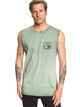 QUIKSILVER MENS SHAPER SCRIPT MUSCLE - AGAVE GREEN