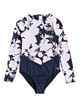 ROXY GIRLS WILD FLOWERS L/S ONESIE - MOOD INDIGO 