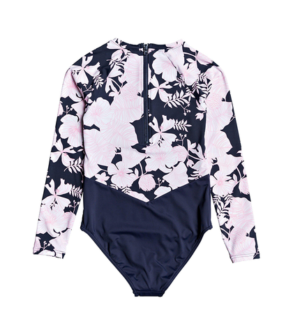 roxy Girls 2 7 Morning Flower One Piece Rash Vest (Mood Indigo Morning Flowers Tw) main image 0