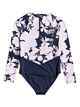 ROXY GIRLS WILD FLOWERS L/S ONESIE - MOOD INDIGO 