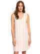 ROXY LADIES SENSE OF SUMMER DRESS - EVENING SAND BASIC STRIPE