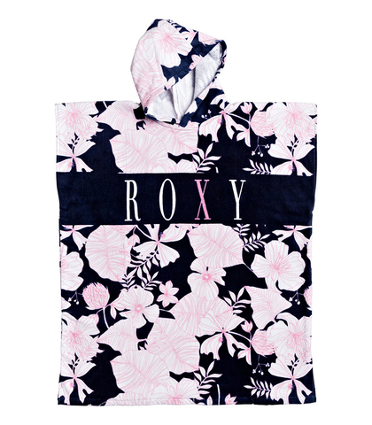 ROXY GIRLS PASS THIS ON AGAIN HOODED TOWEL - MOON INDIGO 