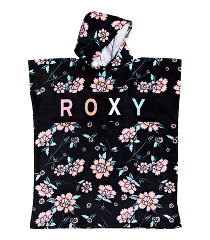 ROXY GIRLS PASS THIS ON AGAIN HOODED TOWEL - ANTHRACITE BOKA