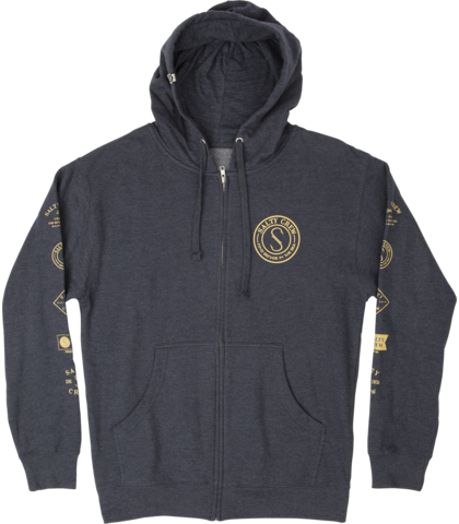 SALTY CREW PALOMAR ZIP FLEECE - NAVY HEATHER