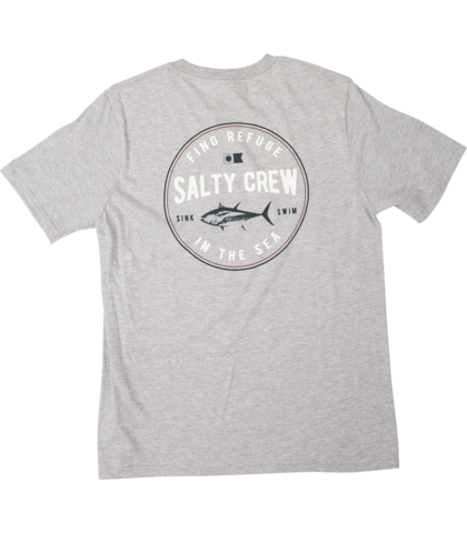 SALTY CREW - YOUTH HARBOR S/S TEE - ATHLETIC HEATHER