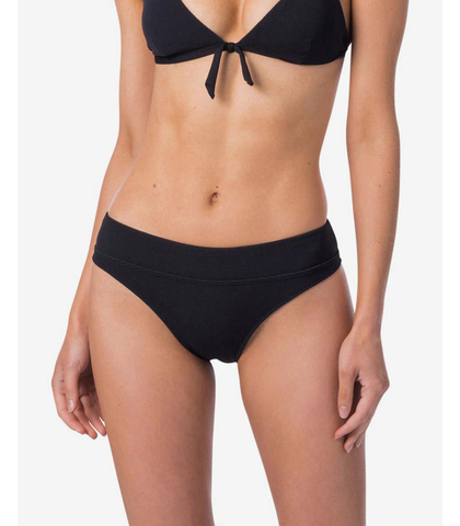 RIPCURL LADIES PREMIUM SURF FULL BIKINI PANT - BLACK