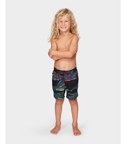 BILLABONG GROMS - SUNDAY LAYBACK BOARDSHORT - BLACK CAMO