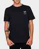 RVCA MENS DOWN THE LINE TEE - BLACK
