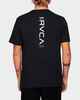 RVCA MENS DOWN THE LINE TEE - BLACK