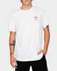 RVCA MENS DOWN THE LINE TEE - WHITE