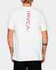 RVCA MENS DOWN THE LINE TEE - WHITE