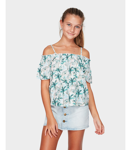 BILLABONG GIRLS PALM BEACH TOP - WHITE