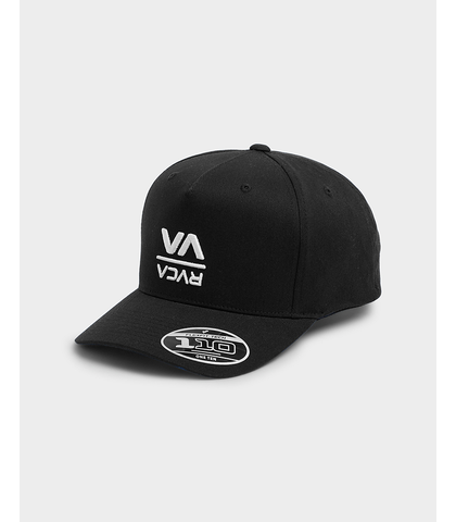 RVCA DOWN THE LINE PINCHED TRUCKER CAP - BLACK