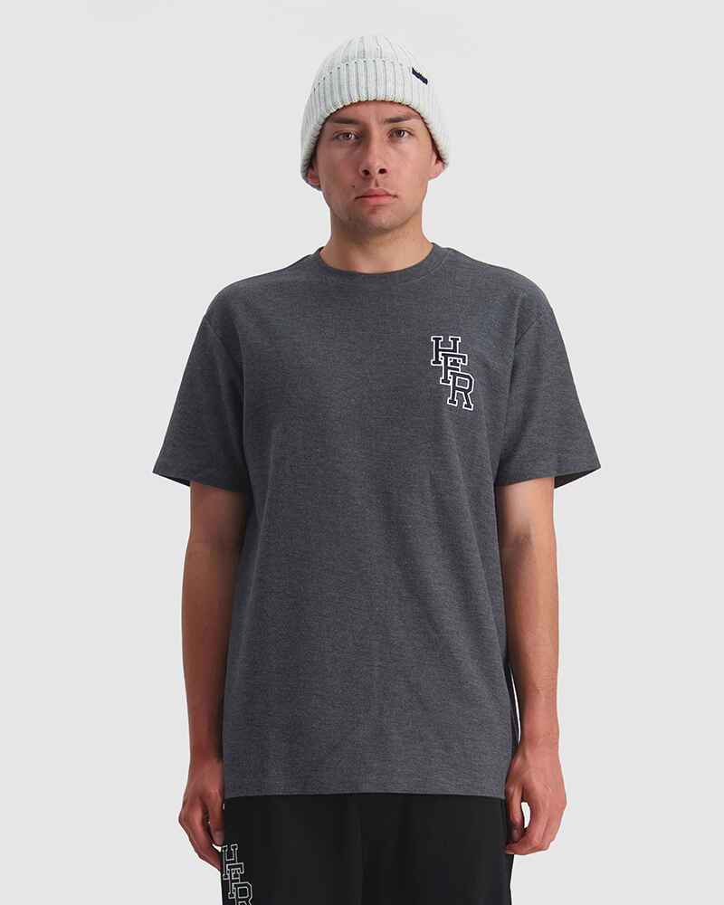 HUFFER MENS HFR DYLAN TEE - CHARCOAL MARLE - Mens-Tops : Sequence Surf ...
