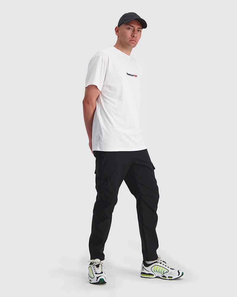 HUFFER MENS SUP TEE - GASTOWN EMB - WHITE - Mens-Tops : Sequence Surf ...