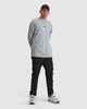 HUFFER MENS L/S SUP TEE - PILED UP - GREY MARLE