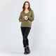 RUSTY LADIES TOGETHER VEE NECK KNIT - FADED OLIVE