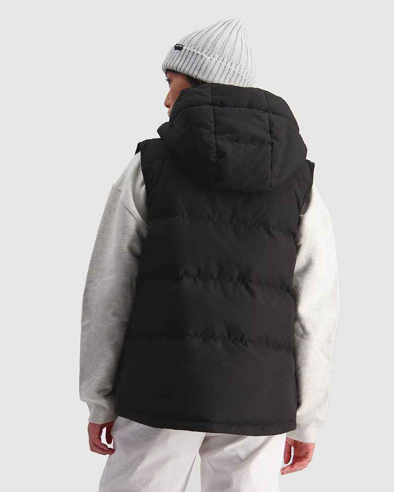 HUFFER LADIES CLASSIC DOWN PUFFER VEST BLACK WomensTop Sequence