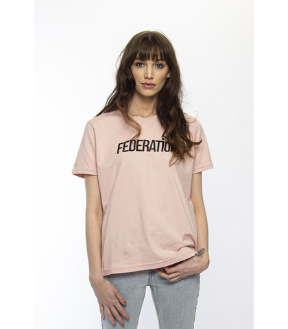 FEDERATION LADIES ACE TEE - LEAN - MUTED ROSE