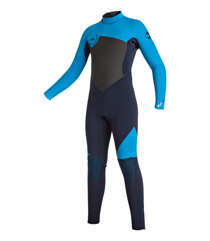 QUIKSILVER BOYS SYNCRO 3/2 GBS BACK ZIP STEAMER - BLUE