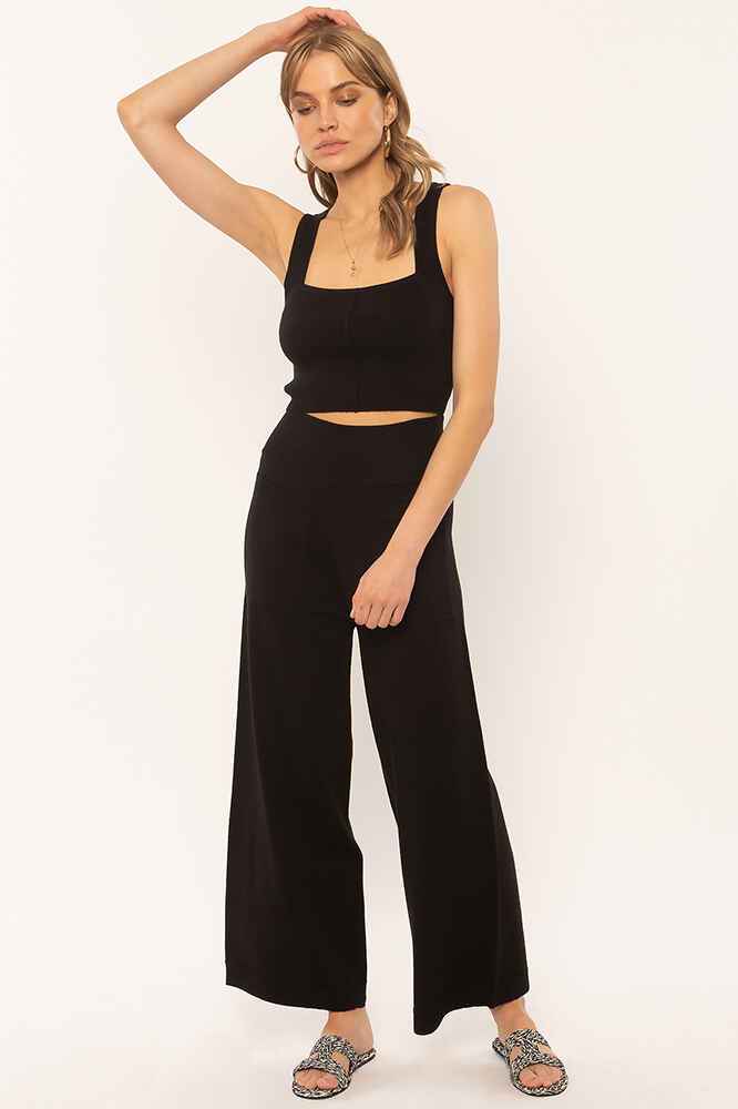 AMUSE SOCIETY MISSION SWEATER KNIT PANT - BLACK - Womens-Bottoms ...