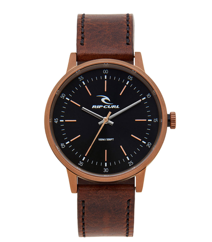 RIPCURL DRAKE LEATHER WATCH - BRONZE - 3150