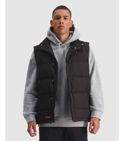HUFFER MENS CLASSIC DOWN PUFFER VEST - BLACK