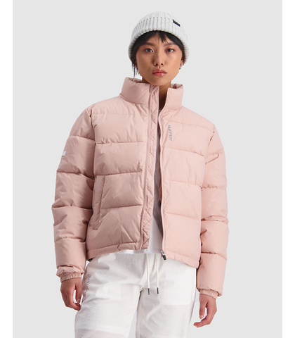 HUFFER LADIES TRACK PUFFER JACKET - DUSKY PINK - Womens-Top : Sequence ...