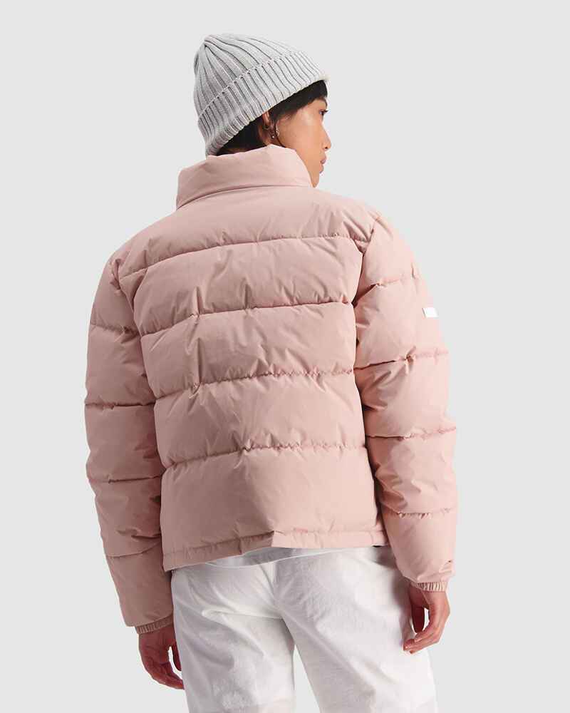 HUFFER LADIES TRACK PUFFER JACKET DUSKY PINK WomensTop Sequence