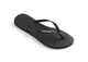 HAVAIANAS SLIM METAL LOGO SW CRYSTAL JANDAL - BLACK/SILVER