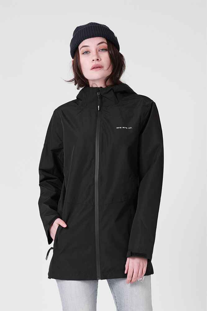 RPM LADIES SHOWER PROOF JACKET BLACK WomensTop Sequence Surf