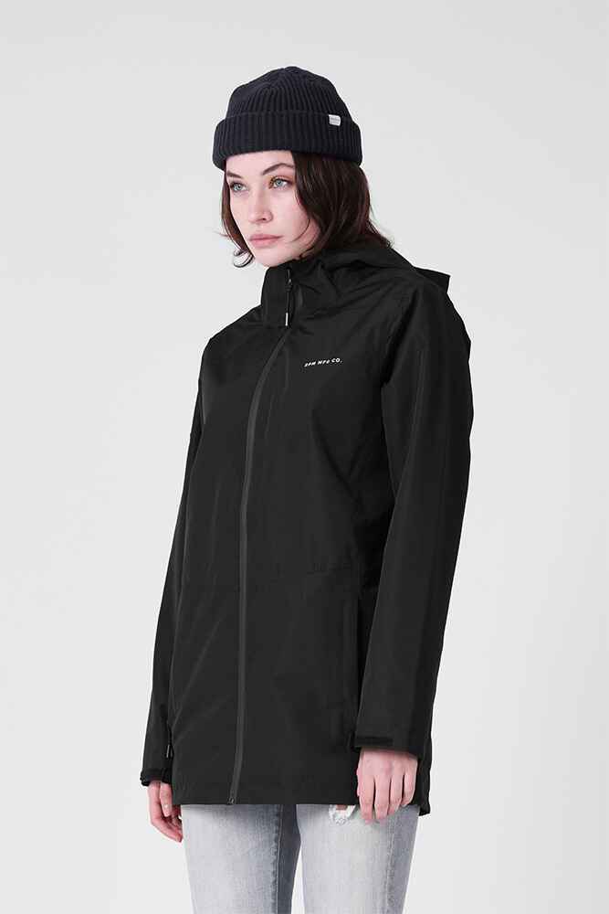RPM LADIES SHOWER PROOF JACKET BLACK WomensTop Sequence Surf