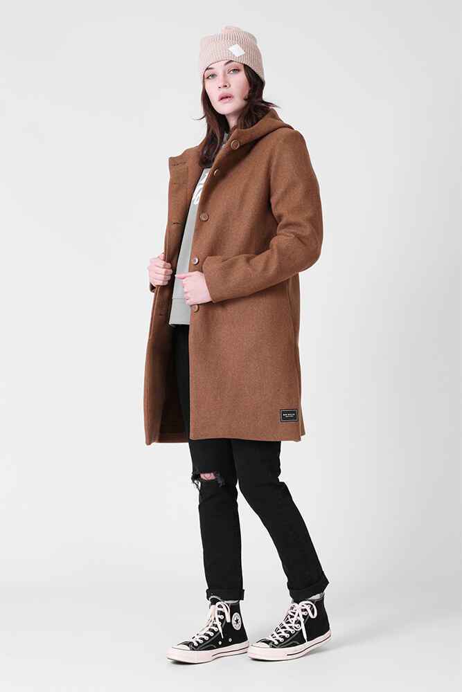 RPM LADIES MILFORD OVERCOAT CAMEL Womens Top Sequence Surf
