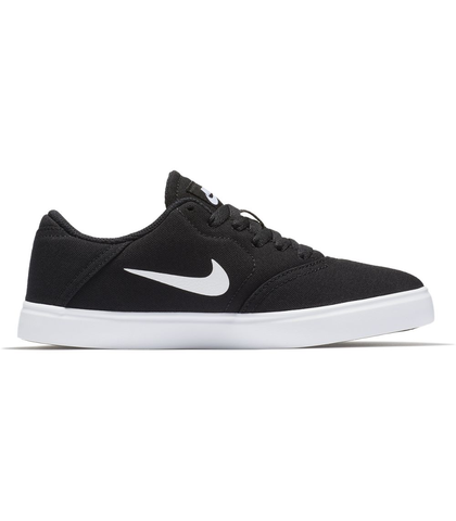 NIKE SB BOYS CHECK CANVAS SHOE - BLACK/WHITE 003