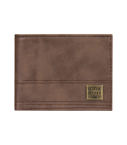 QUIKSLIVER MENS STITCHY WALLET - CHOCOLATE / BROWN