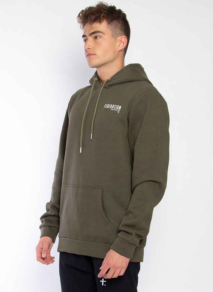 FEDERATION MENS BASIC HOOD - THANK YOU - OLIVE - Mens-Tops : Sequence ...