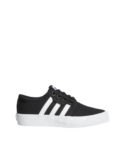 ADIDAS -  BOYS SEELEY SHOE - CASUAL BLACK/ FT WHITE