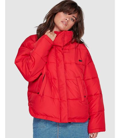 ELEMENT LADIES LOLA PUFFER JACKET - RED